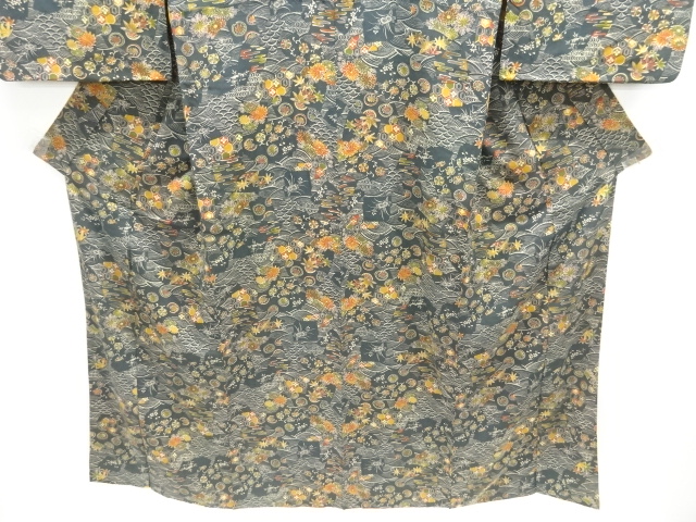  大正ロマン　錦紗花古典柄着物